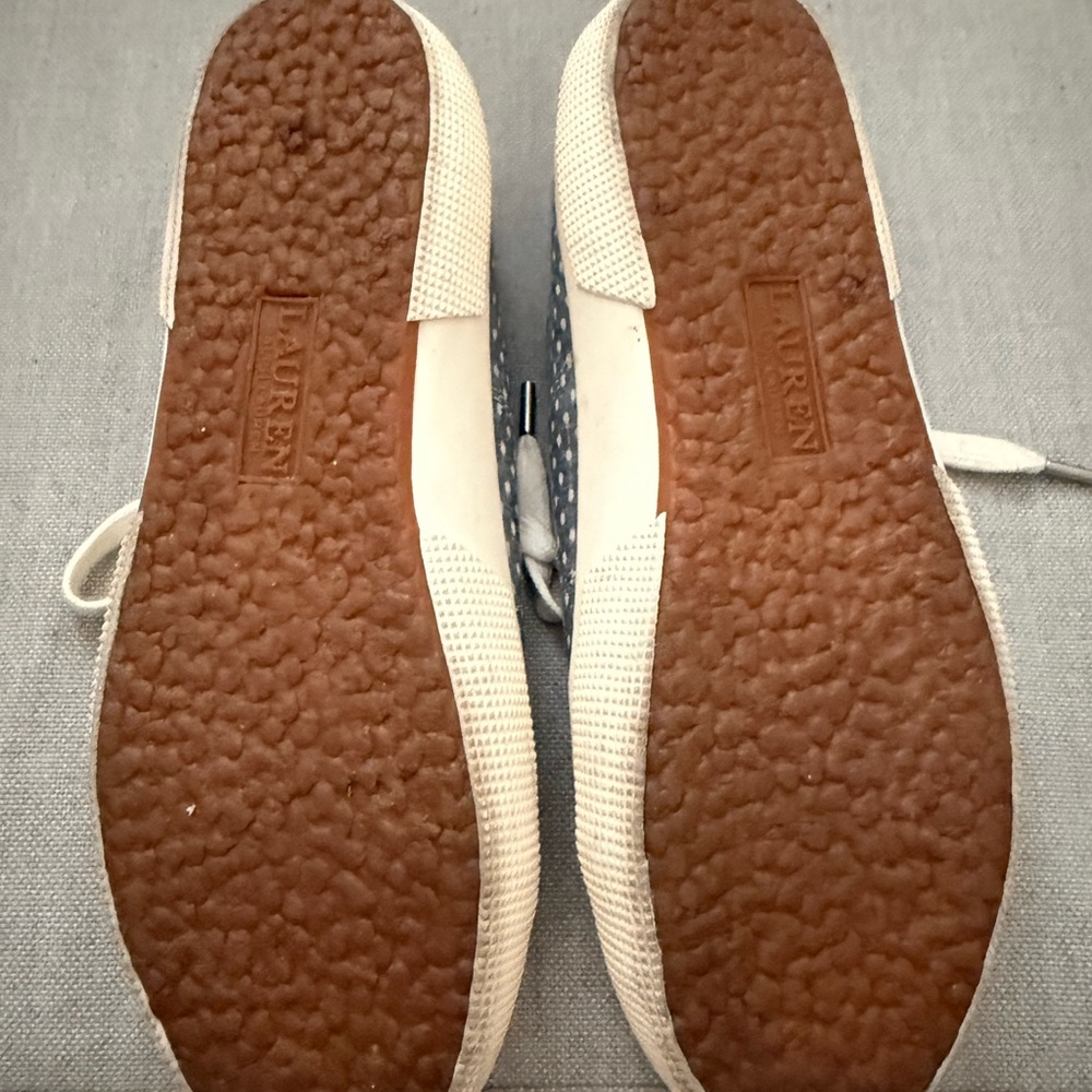 Lauren Ralph Lauren Navy Sneakers with Cream Accents - Picture 3 of 6